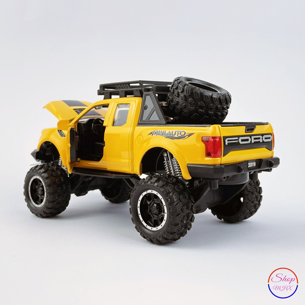 Ô tô đồ chơi Xe mô hình sắt Ford F150 Offroad TẶNG KÈM BIỂN SỐ tỉ lệ 1:32 hãng Miniauto