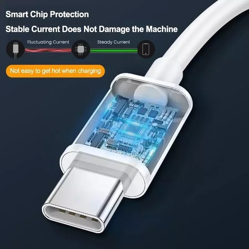 Cáp TypeC sạc nhanh 3A 18W 22W 27w cho Xiaomi hỗ trợ truyền dữ liệu data 1M màu trắng Usb A Cổng ra Type C