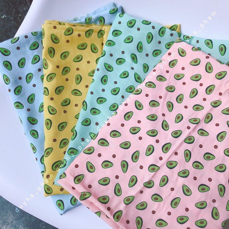 🥑VẢI TƠ PHÁP TRÁI BƠ CUTE MỀM MỊN🥑