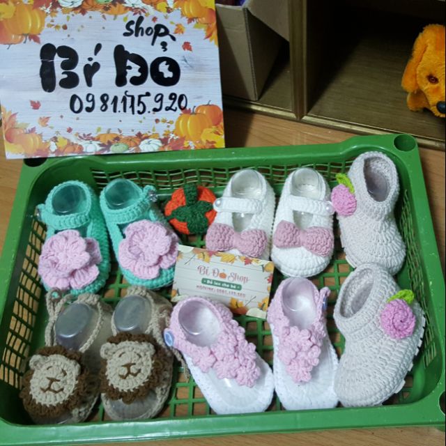 Giày len handmade cho bé !!