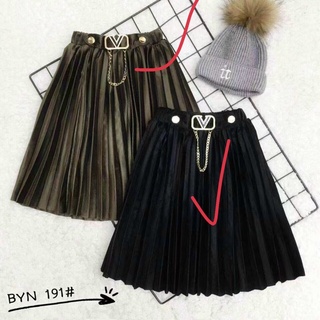 chân váy xếp ly nhung cho bé