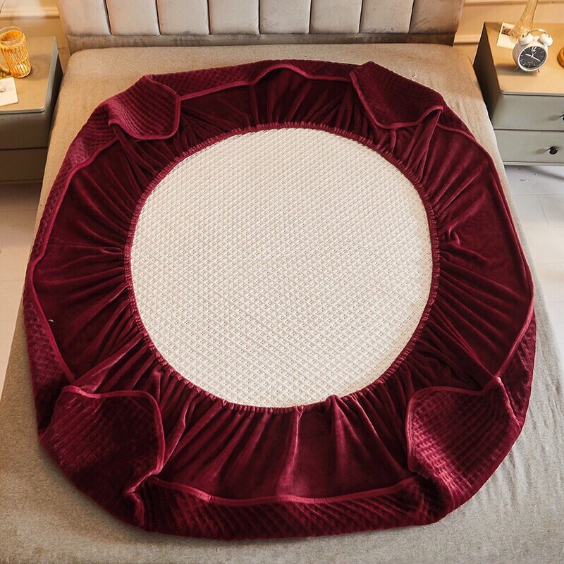 THẢM BỌC NỆM NỈ SỮA NHẬP KHẨU MẪU MỚI 2021(tặng kèm 2 vỏ gối ) đủ size