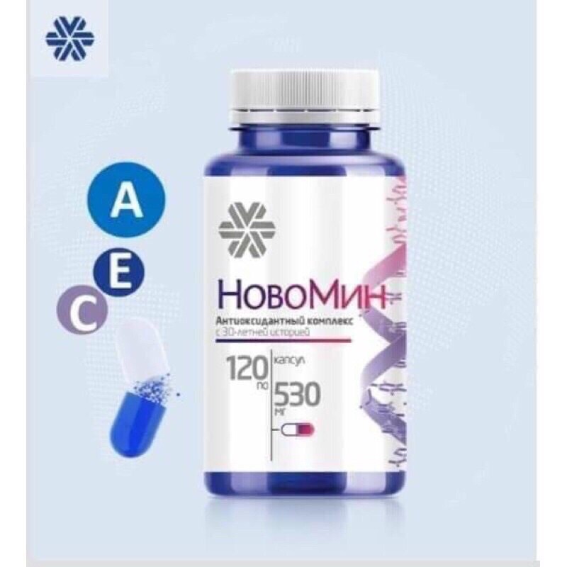 [Hobomint]/Novomin: Viên uống chống oxy hóa, phục hồi tế bào khỏe mạnh Siberian Novomin Formula 4 – 120 viên