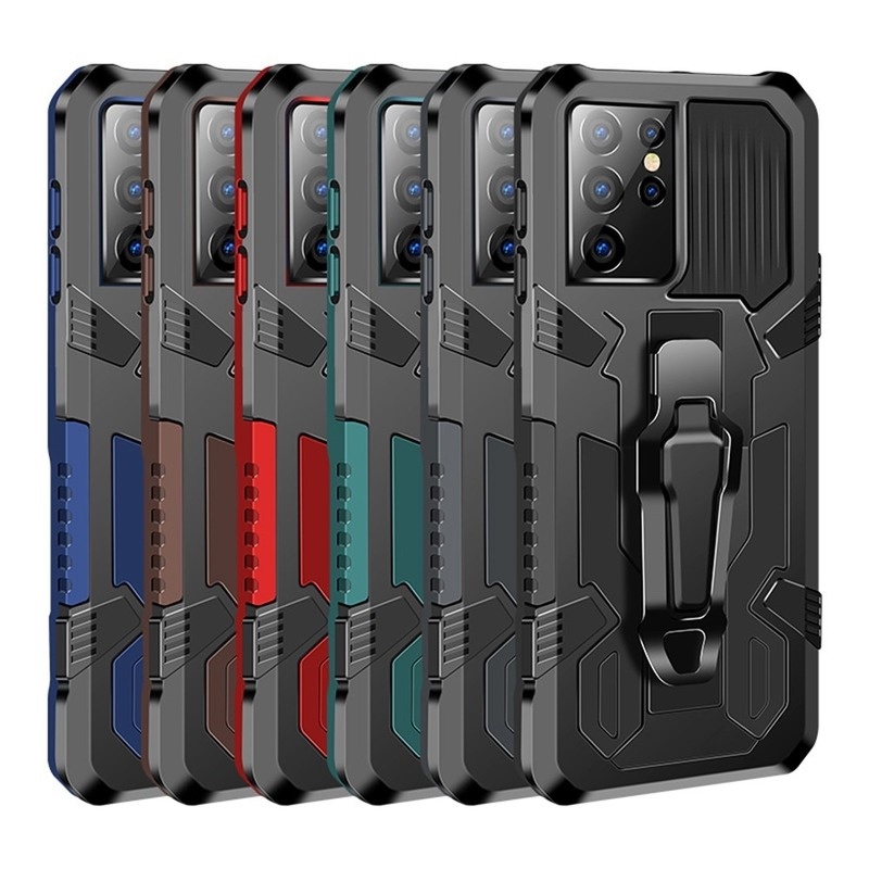 Shockproof Armor Protective Case For Samsung Galaxy S22 Ultra 5G S21 FE S20 Plus M31S Belt Clip Kickstand Back Cover Anti-knock