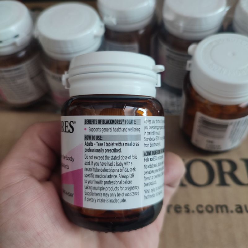 Viên Uống Bổ Sung Axit Folic Cho Mẹ Bầu Blackmores Folate