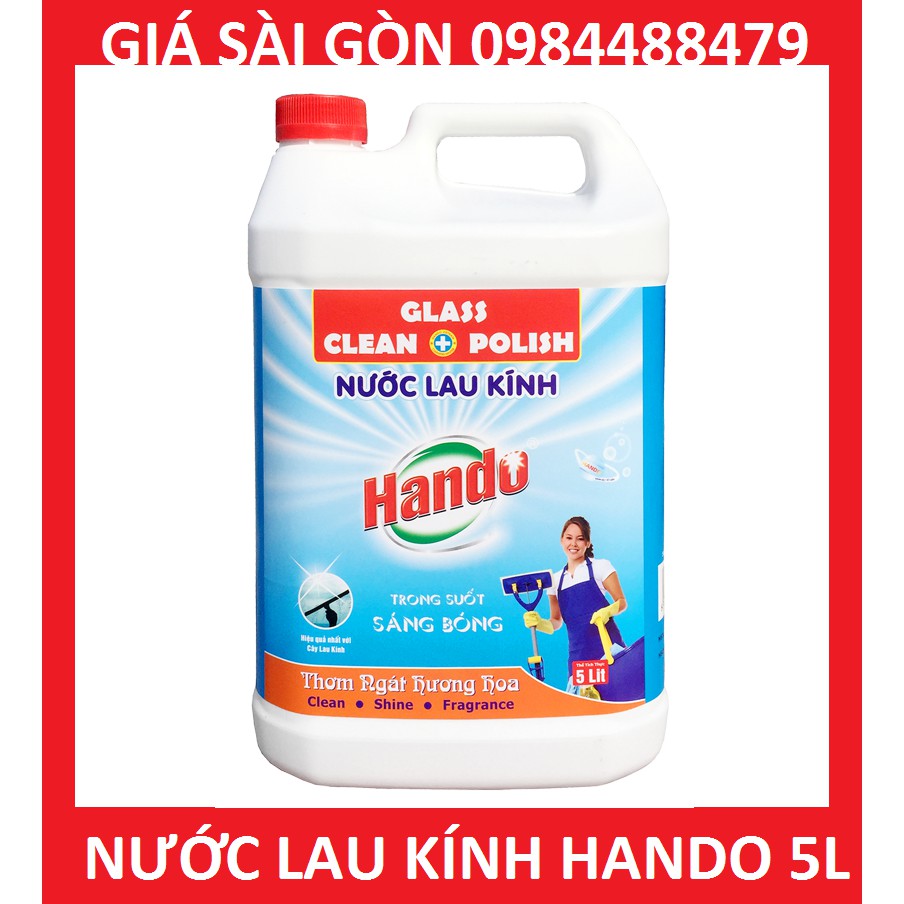 [Chính Hãng Hando VN] Nước Lau Kính Thơm ngát hương hoa - Can 5 lít