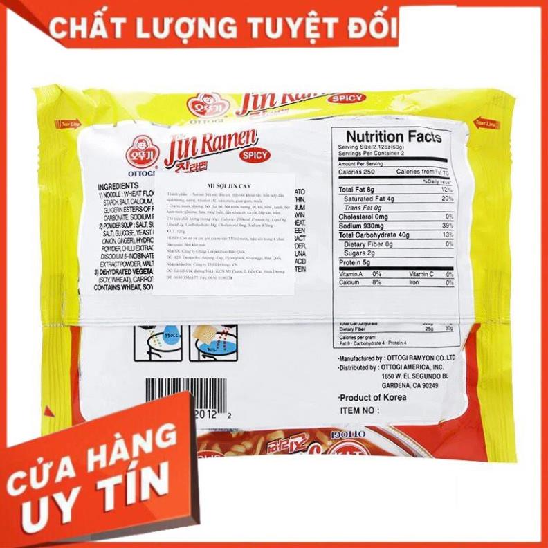 New -  Thùng 20 gói mì Jin Ramen cay Ottogi 120g - Siêu hot.