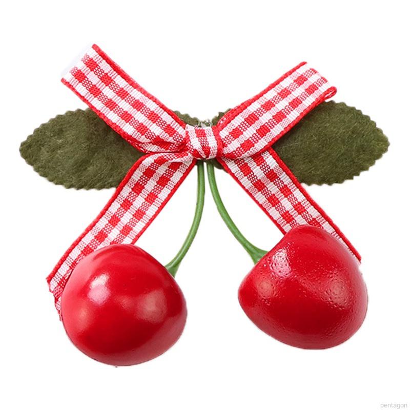1 Kẹp Tóc Hình Trái Cherry Dễ Thương Cho Bé Gái