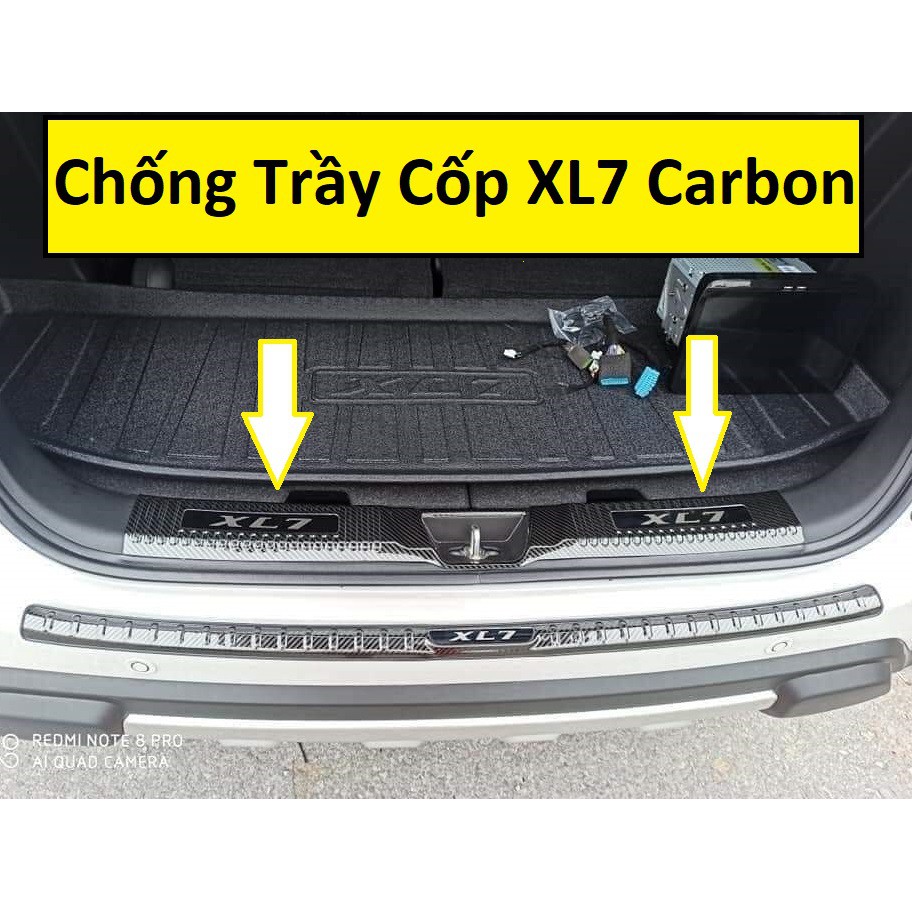 Chống Trầy Cốp Xe Suzuki XL7 2022-2020 Trong, Ngoài Vân Carbon Cao Cấp