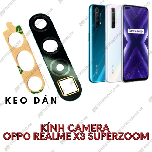 Mặt kính camera realme x3 superzoom có keo dán