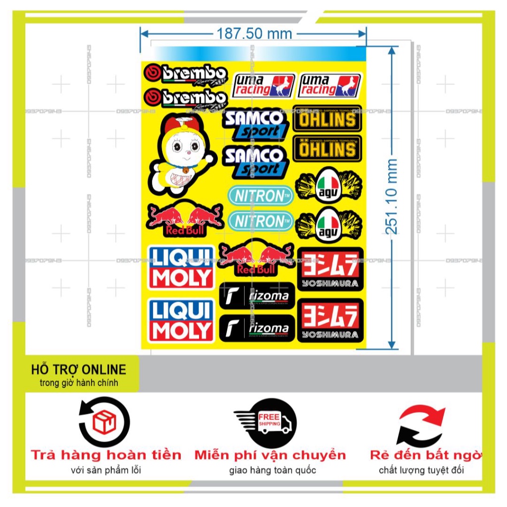 LOGO STICKER DÁN XE MÁY M71 - DUNG DECAL