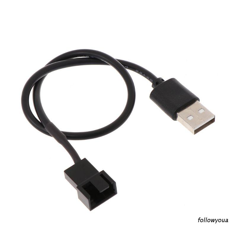 Cáp Chuyển Đổi USB 2.0 A Sang 3 Chấu/4-Pin Cho Quạt Máy Tính 5V