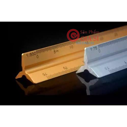 Thước tỷ lệ 3 cạnh bằng hợp kim nhôm- Đo tỷ lệ lớn (Tỷ lệ đo : 1:20, 1:25, 1:50, 1:75, 1:100, 1:125) ❤️freeship❤️
