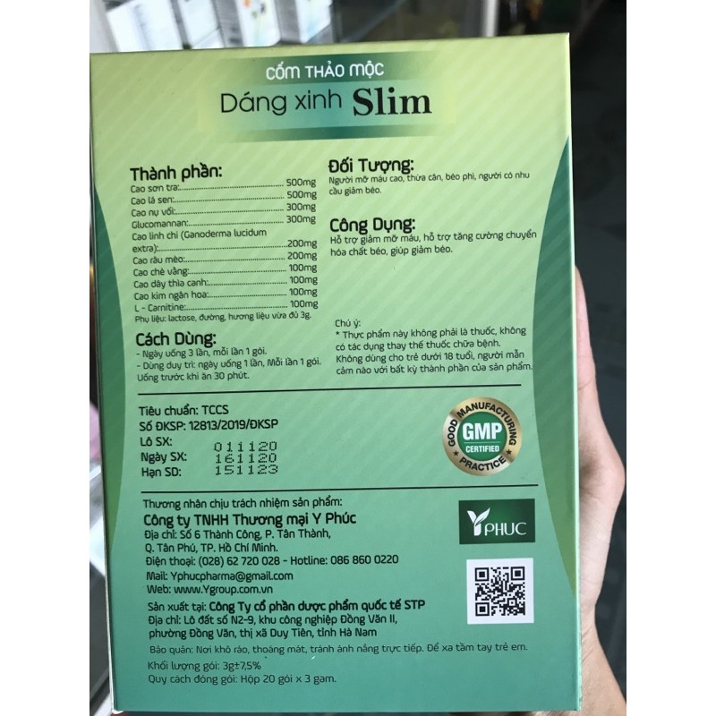 cốm thảo mộc dáng xinh slim