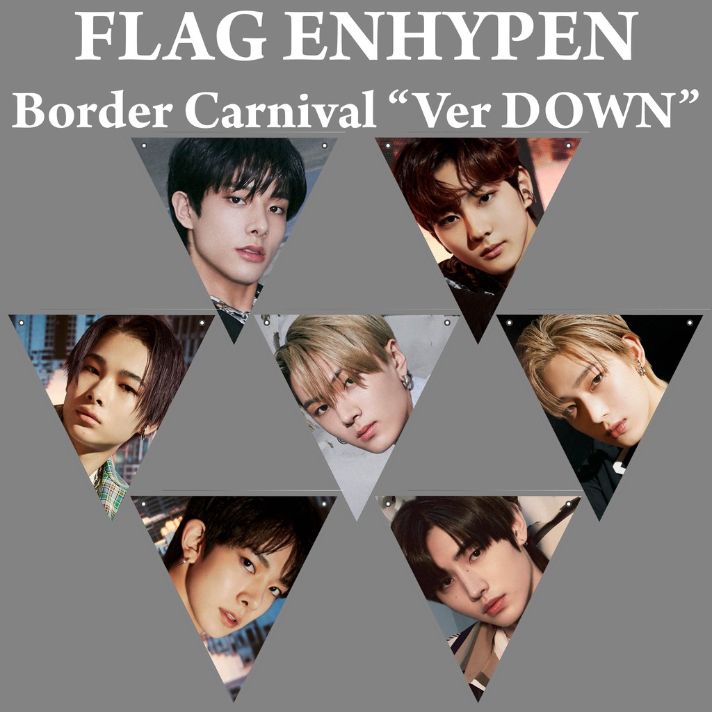 Dây Đeo Thẻ Hình Lá Cờ Enhypen Border Carnival Plus Kpop