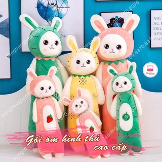 Gối Ôm Hình Thú Thỏ Hoa Quả, Gối Ôm Cho Bé Vải Thun Hàn Quốc Co Giãn 4 Chiều ( Đủ Màu, Đủ Kích Thước)  Hot Trend