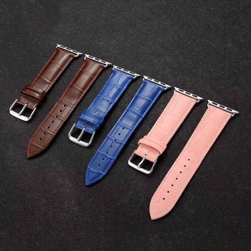 Dây apple watch da bò thật series 3 4 5 6 7 se size mặt 38mm 40mm 42mm 44mm dây đeo đồng hồ apple watch da seri 3 hermes