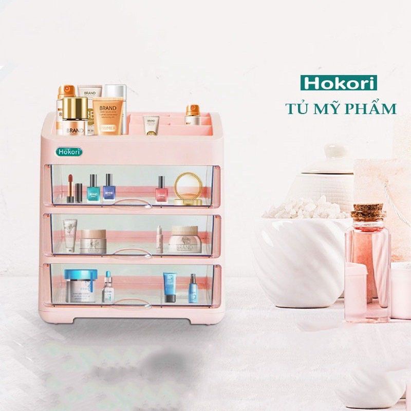 💍 💍 💍 Tủ Đựng Mỹ Phẩm 3 - 4 - 5 Tầng HOKORI Cao Cấp Nhựa Việt Nhật, Kệ Đựng Mỹ Phẩm, Đồ Trang Điểm Nhiều Tầng