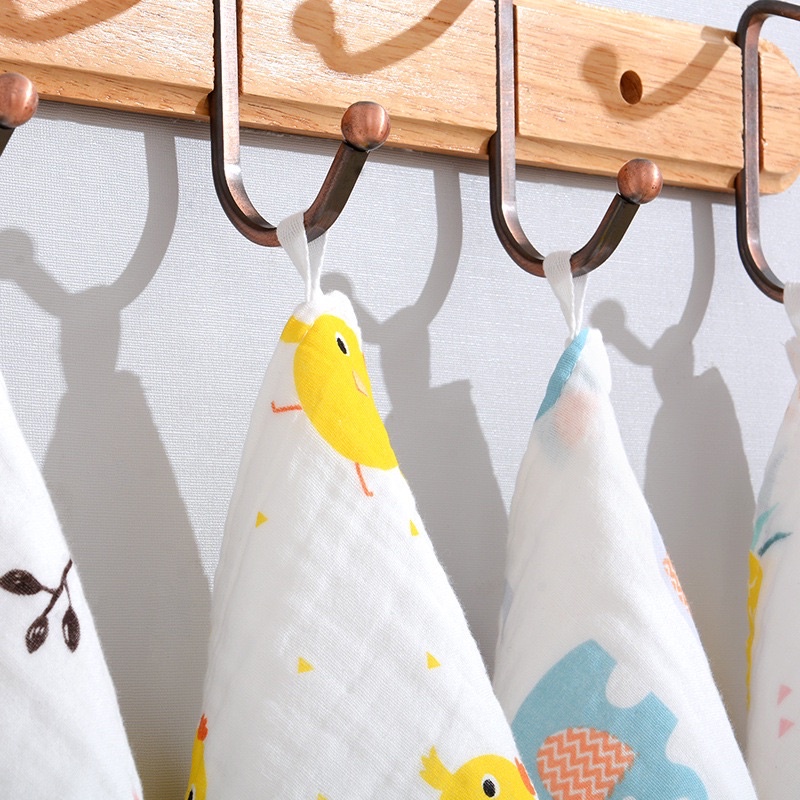 Khăn mặt cho bé, khăn mặt xô 6 lớp in hình họa tết madein Việt Nam xuất Nhật