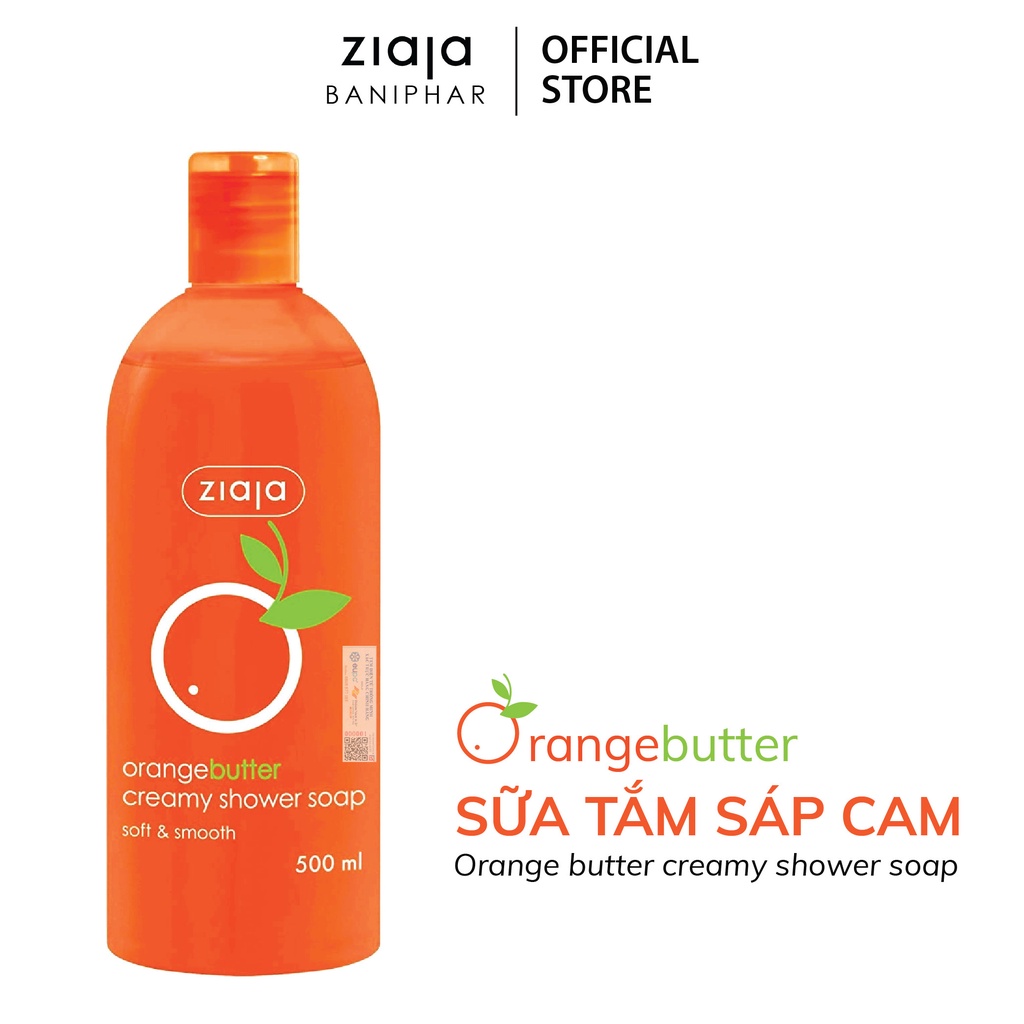 Sữa tắm Sáp Cam Ziaja Orange Butter Creamy Shower Soap 500ml