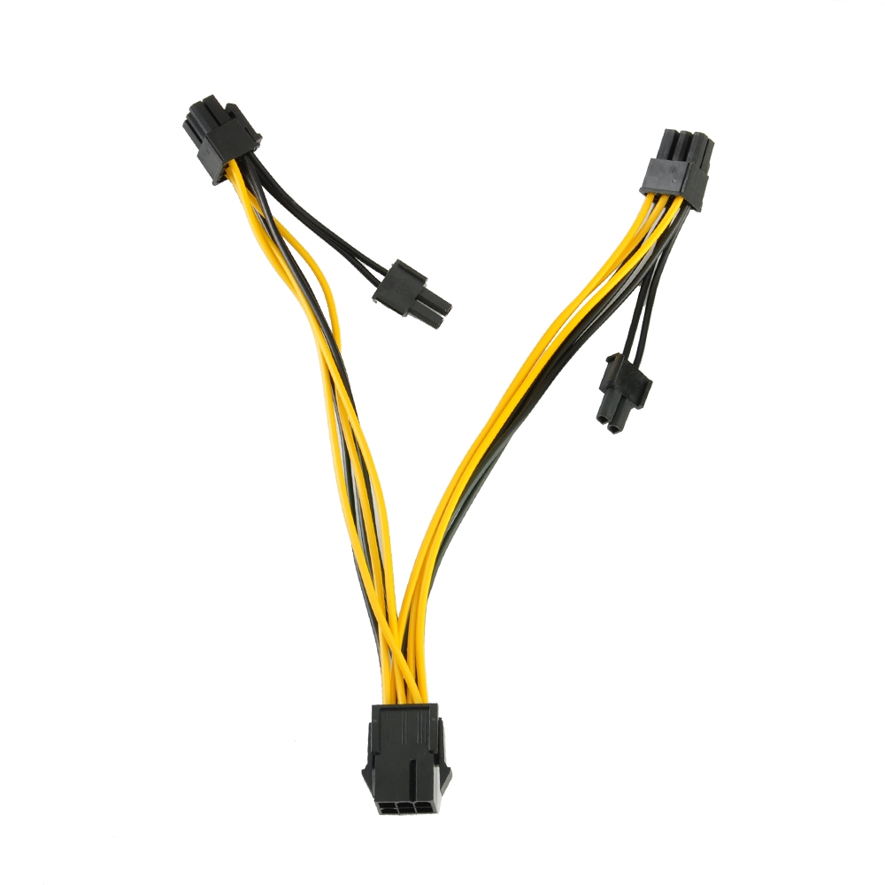 Cáp chuyển đổi nguồn PCI-E 6 chân sang 2 đầu 6 chân + 8 chân