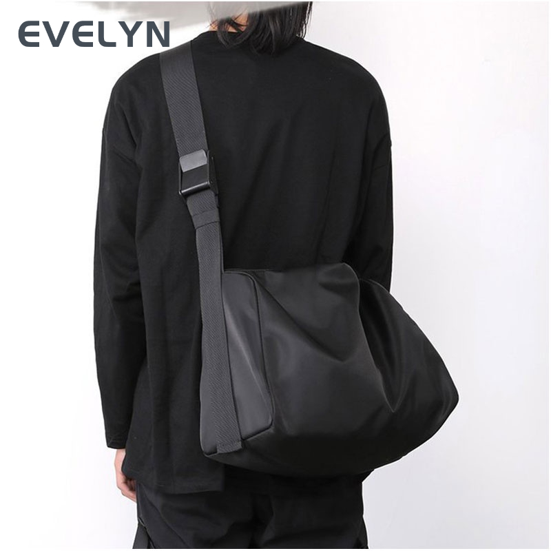 Túi Đeo Chéo Màu Trơn Sức Chứa Lớn Chất Liệu nylon Thời Trang Cho Học Sinh