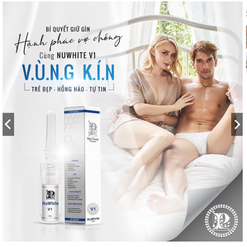 Kem Làm Hồng Vùng Kín Nuwhite V1 Mibiti Prudente 5ml - Dùng Cá Nhân Spa TMV
