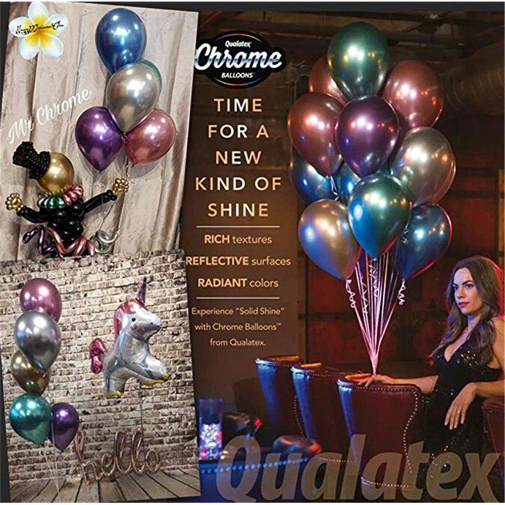 Set 50 bong bóng latex lấp lánh ánh ngọc trai dùng trang trí tiệc cưới/sinh nhật