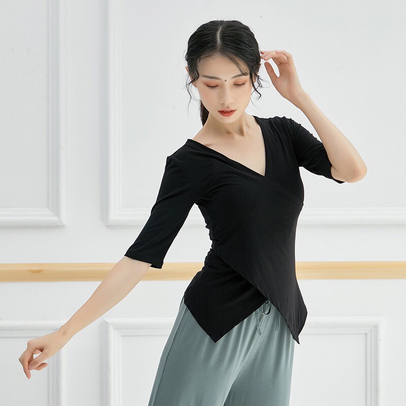 Áo tập múa vạt chéo  Đồ Múa Lotus
