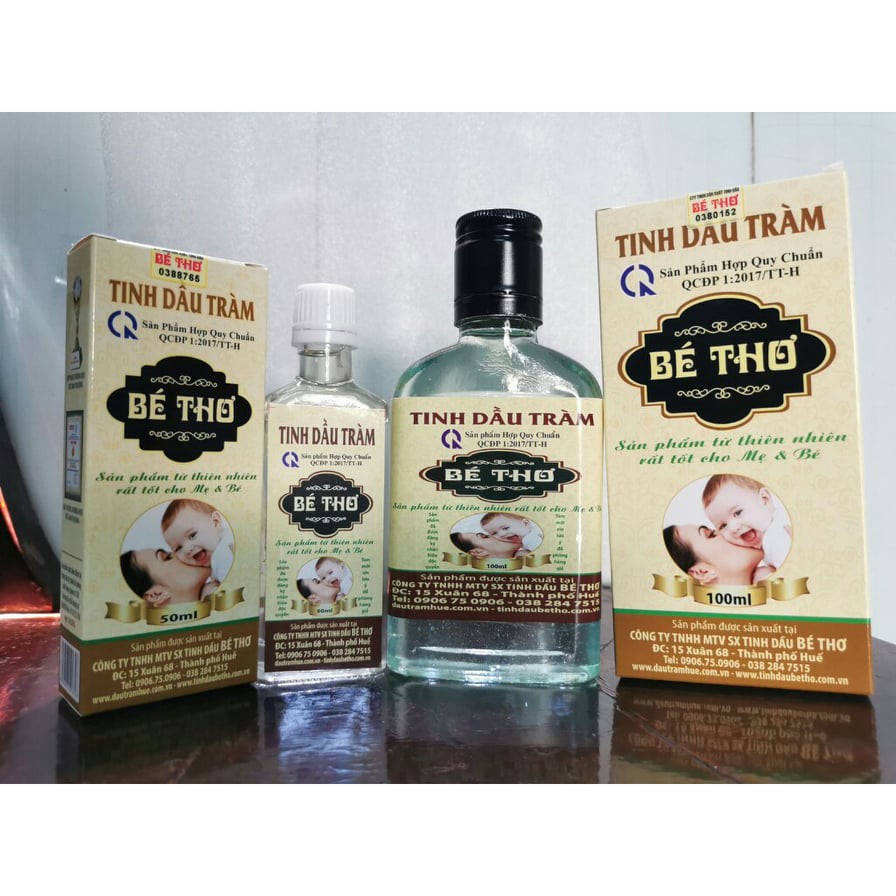 TINH DẦU TRÀM NGUYÊN CHẤT HIỆU BÉ THƠ HUẾ NHÃN VÀNG LOẠI 50ML - LOẠI ĐẶC BIỆT