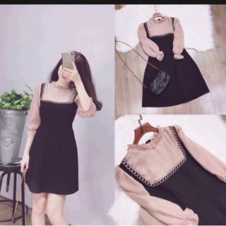 Đầm phối lưới nữ