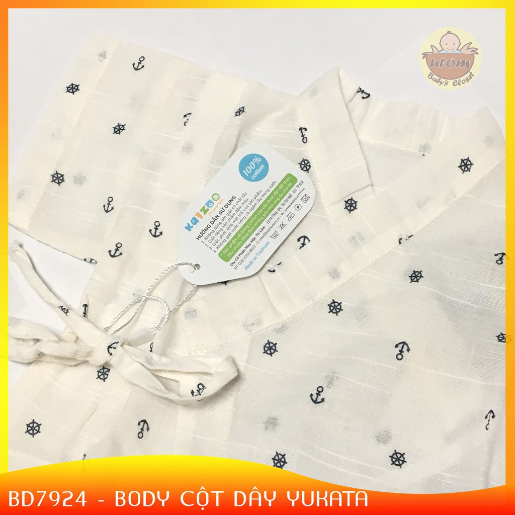 Bộ Kaizoo Body Tay Ngắn Cột Dây Hình Mỏ Neo Trắng 0-24M (RBD7924)