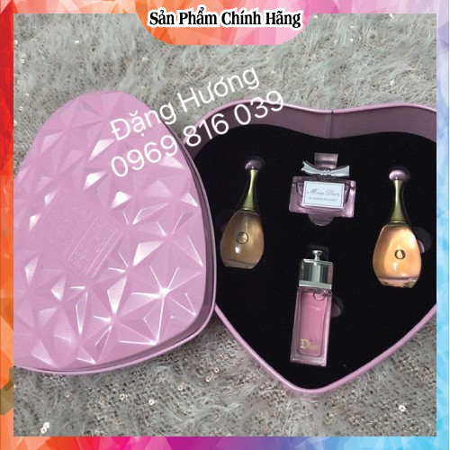 Set 4 Chai Nước Hoa Nữ D I O R Mini 5ml Miss (Blooming Bouquet, J'adore EDP, J'adore Absolue, Addict EDT) | Thế Giới Skin Care