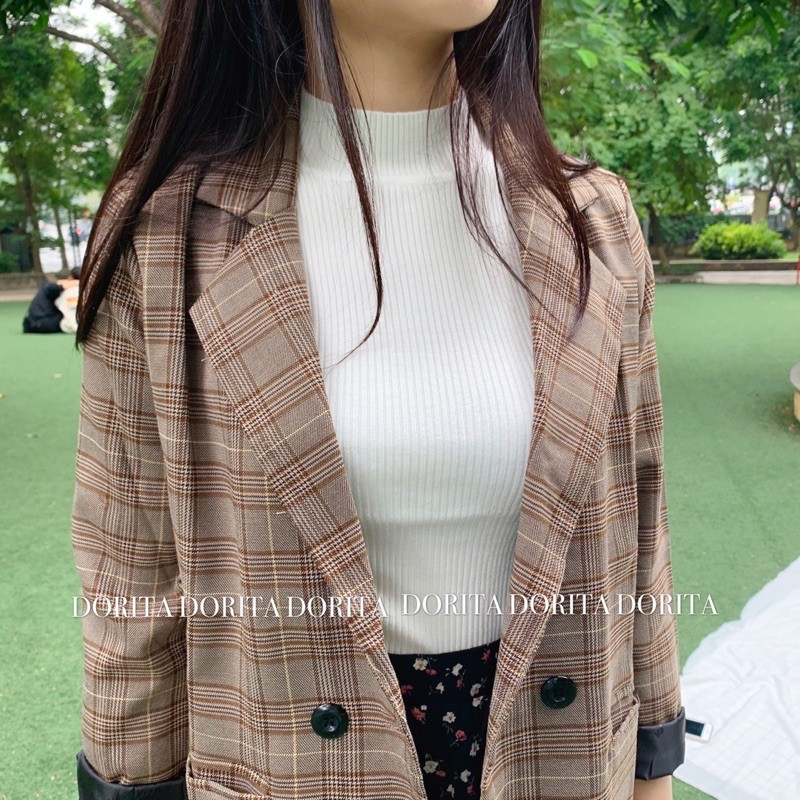 Áo Vest nữ, áo khoác Blazer 2 lớp Form Hàn Quốc, 4 cúc mẫu mới - Dorita Boutique