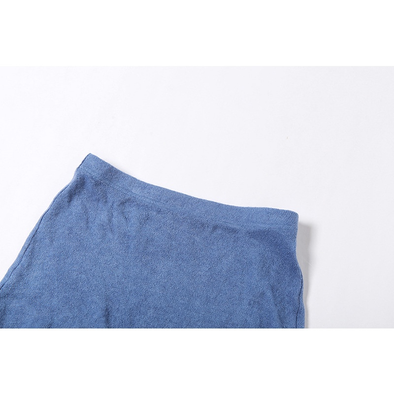 Bộ Áo Sơ Mi Dài Tay Cổ Chữ V + Chân Váy Lưng Cao Xinh Xắn Dành Cho Nữ