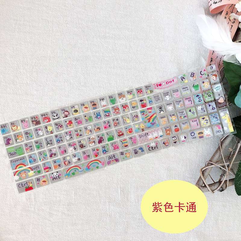 Miếng Dán Nút Bàn Phím Laptop Máy Tính Bảng Màu Sắc Macaron In Chữ Tiếng Anh Độc Đáo