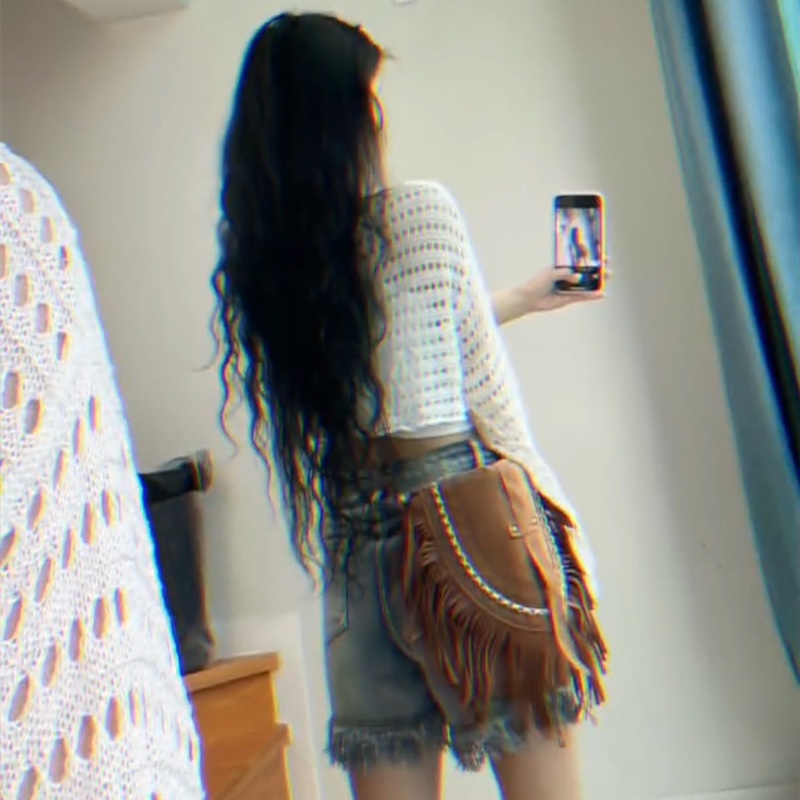 Cocory vn Áo Croptop Tay Dài Dáng Rộng Thời Trang Mùa Hè Quyến Rũ Cho Nữ