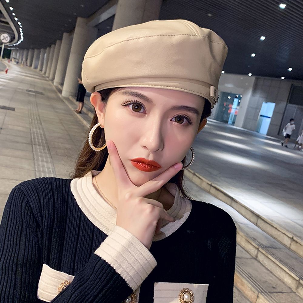 Mũ beret màu sắc retro thanh lịch cho nữ