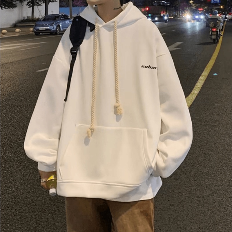 Áo Hoodie Thể Thao Ngoại Cỡ In Chữ Giản Dị Thời Trang Hàn Quốc Dành Cho Nam