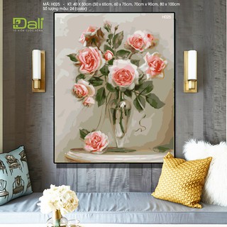 Tranh treo tường tự tô màu số hóa DALI Tranh Hoa H025