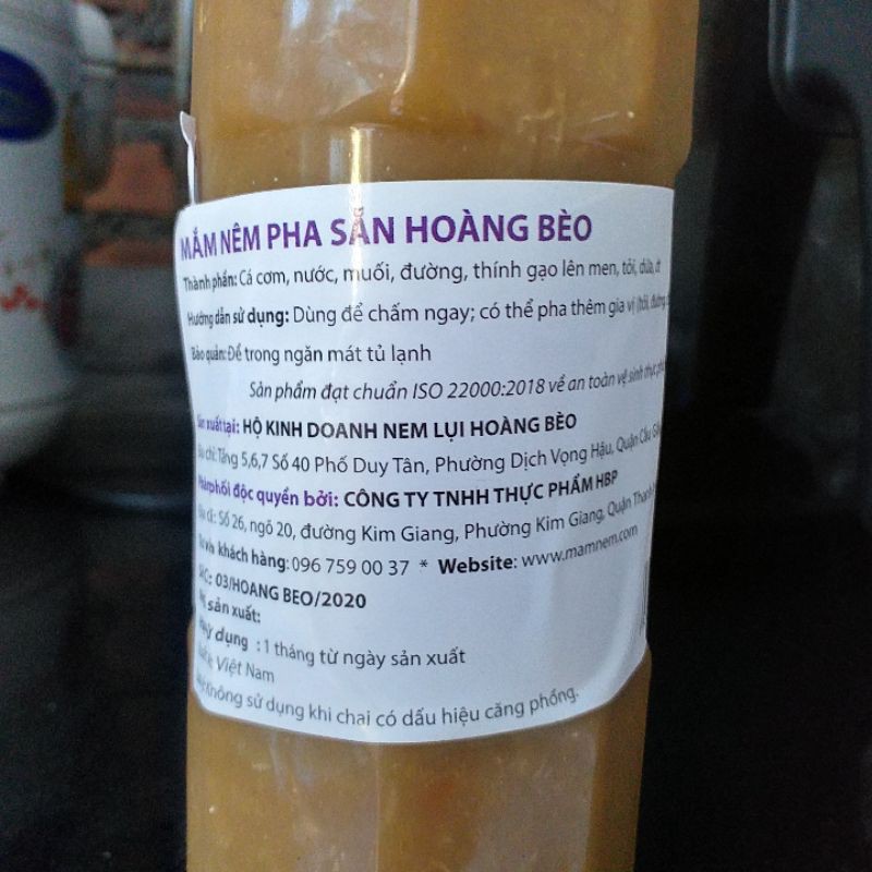 Mắm nêm pha sẵn Hoàng Bèo - Đặc sản Đà Nẵng