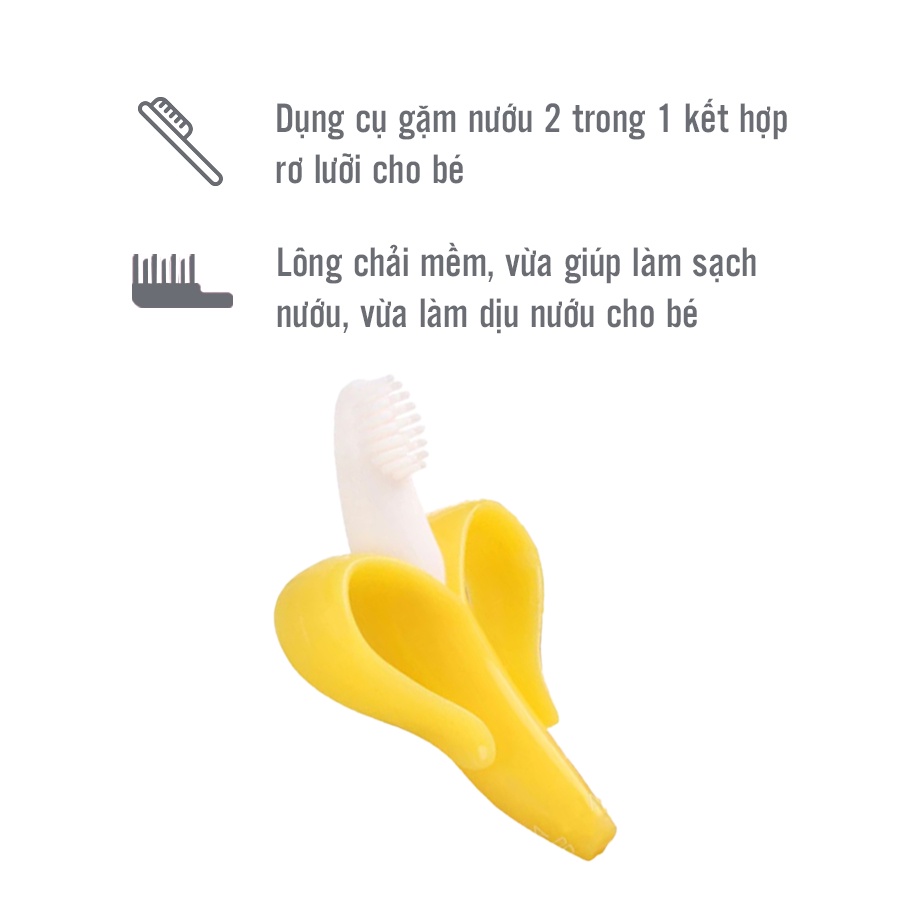 [Quà tặng] Gặm nướu chuối Mamamy silicone an toàn cho bé