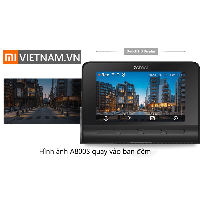 Camera hành trình 70mai Dash Cam A800S&A800S1 bản quốc tế bộ có cả Cam trước và sau-Bảo hành chính hãng