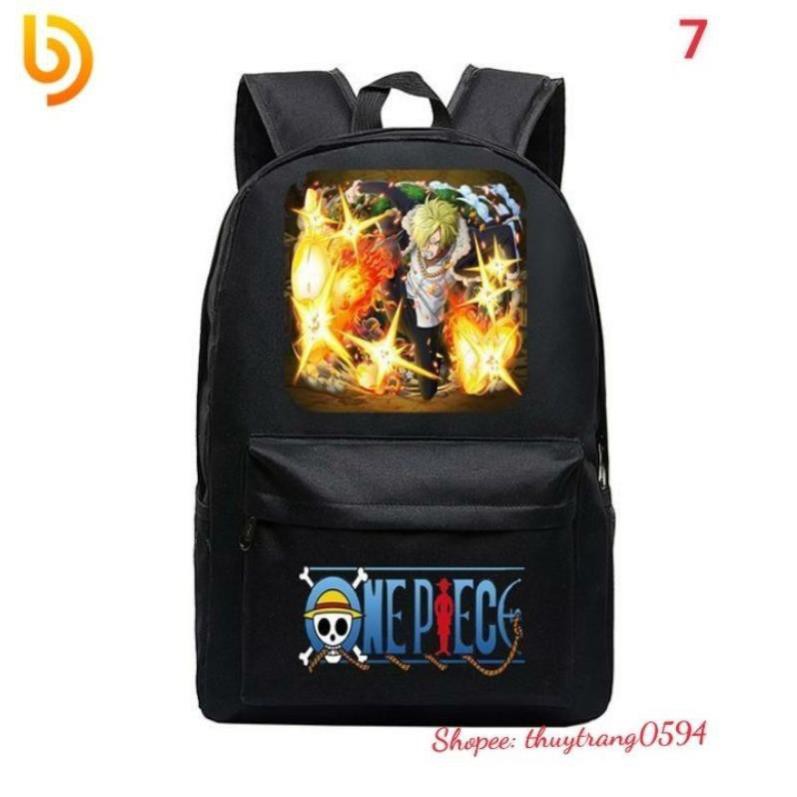 (DEAL HOT) Balo Đi Học One Piece Mũ Rơm ( Luffy,Ace, Zoro, Law, Râu Trắng,...)