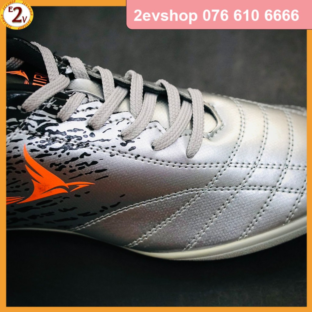 Giày đá bóng thể thao nam Mira Power Xám dẻo nhẹ, giày đá banh cỏ nhân tạo chất lượng - 2EV