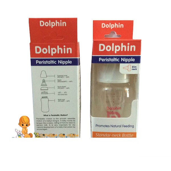 Bình sữa cổ hẹp Dolphin 160ml