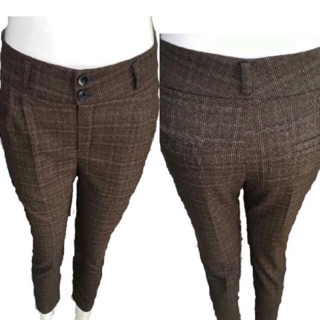Quần baggy dạ kẻ- karo lên dáng cực đẹp