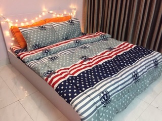 Sét chăn phao ga gối cotton poly bộ 5 món