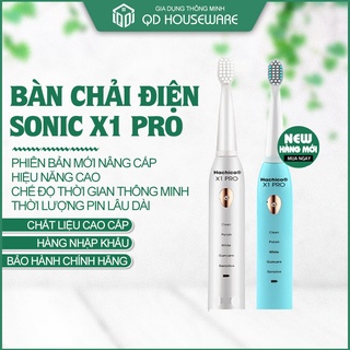 Bàn chải điện Sonic X1 - Bàn chải đánh răng 4 đầu chải 5 chế độ đánh răng trinhquyen7995