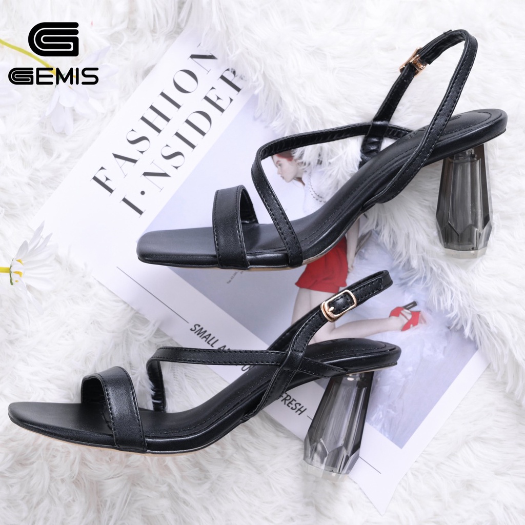 Sandal gót trong 7cm Gemis- GM00316